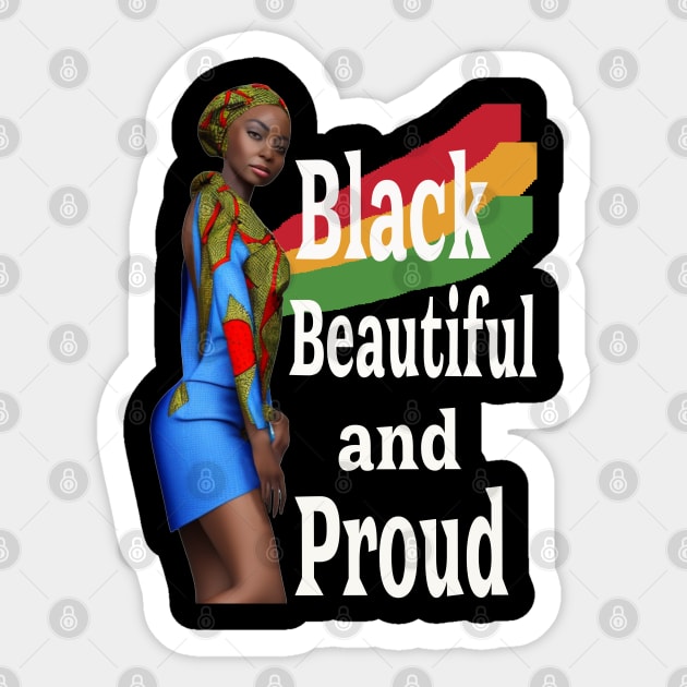 Black Proud Beauty Sticker by Stades